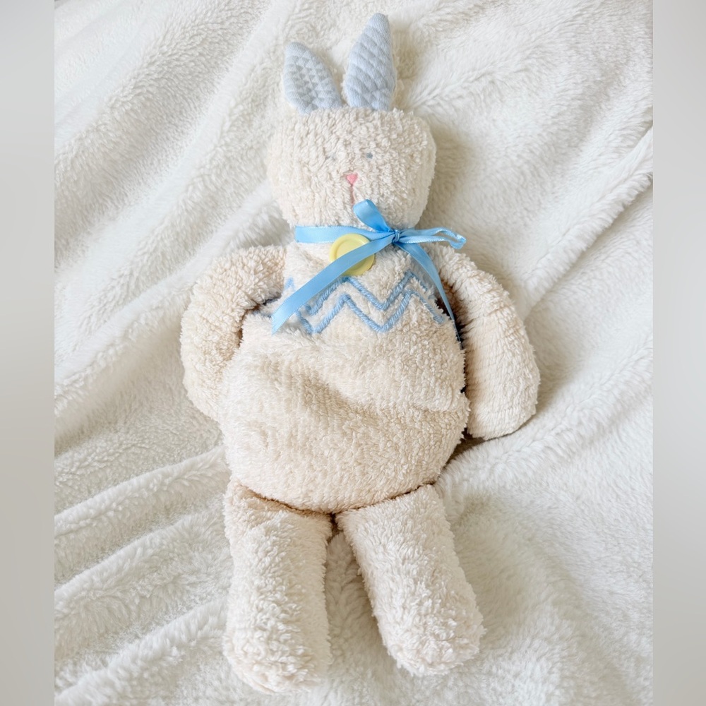Woof And Poof Plush White Bunny - Easter Spring Decor